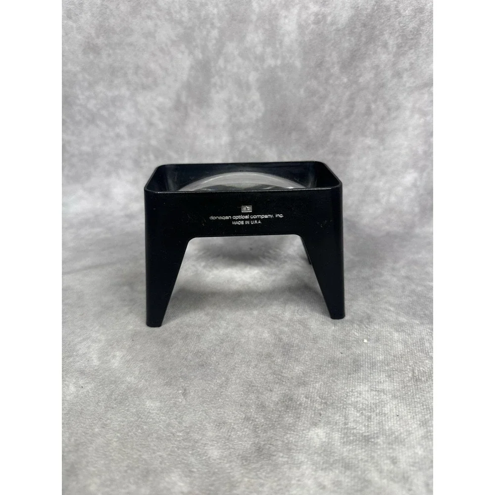 Vintage Donegan Magnifier On Stand Black Magnifying Glass Lens